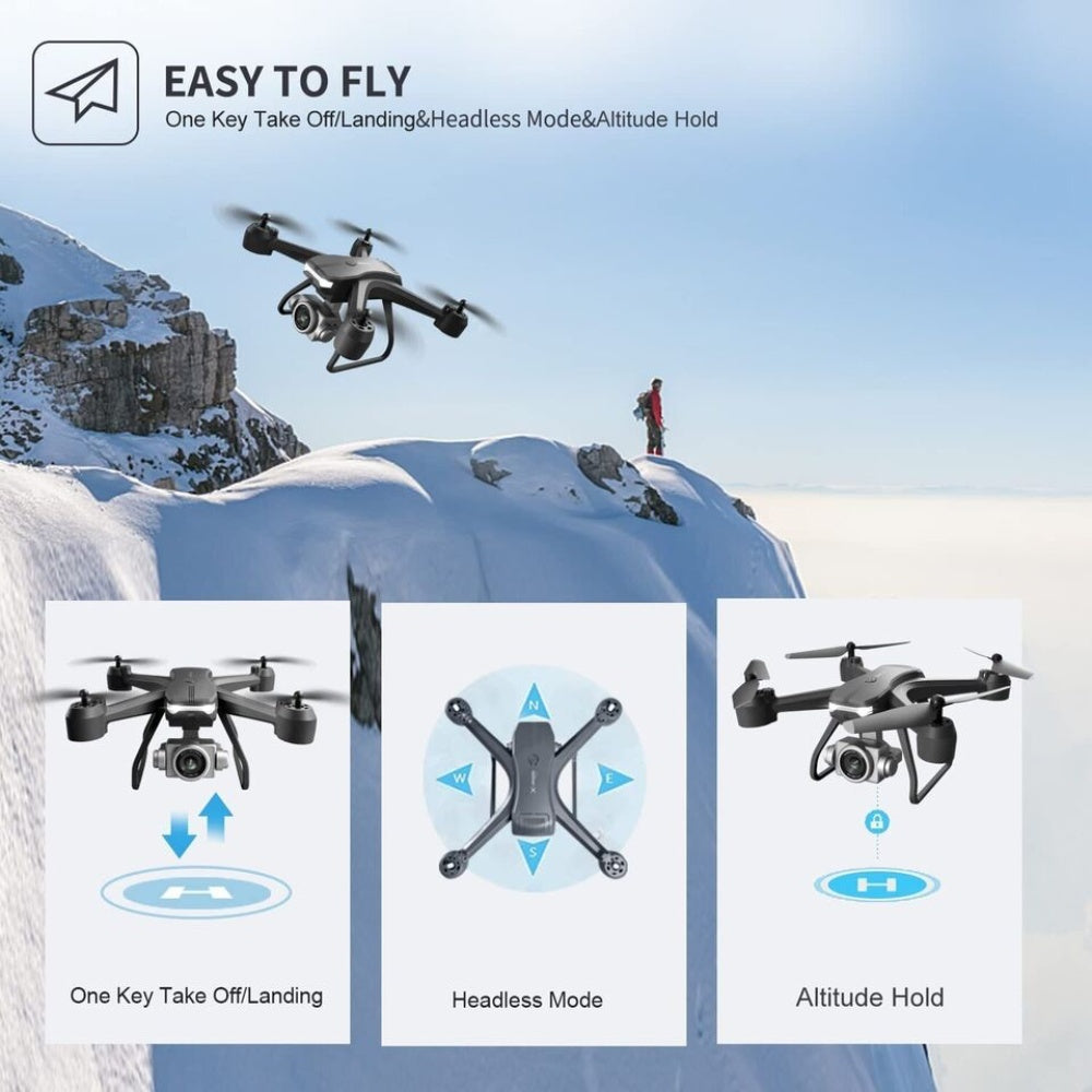 4DRC V14 Professional Drone 6K HD Dual Camera Wifi FPV Portable RC Quadcopter 2 BATTERY,Drones Suitable For Adults & Beginners.Logistics Is Randomly Sent By UPS,USPS,Self-pickup.